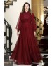 Seyran Tesettür Abiye -  Bordo - Hazal